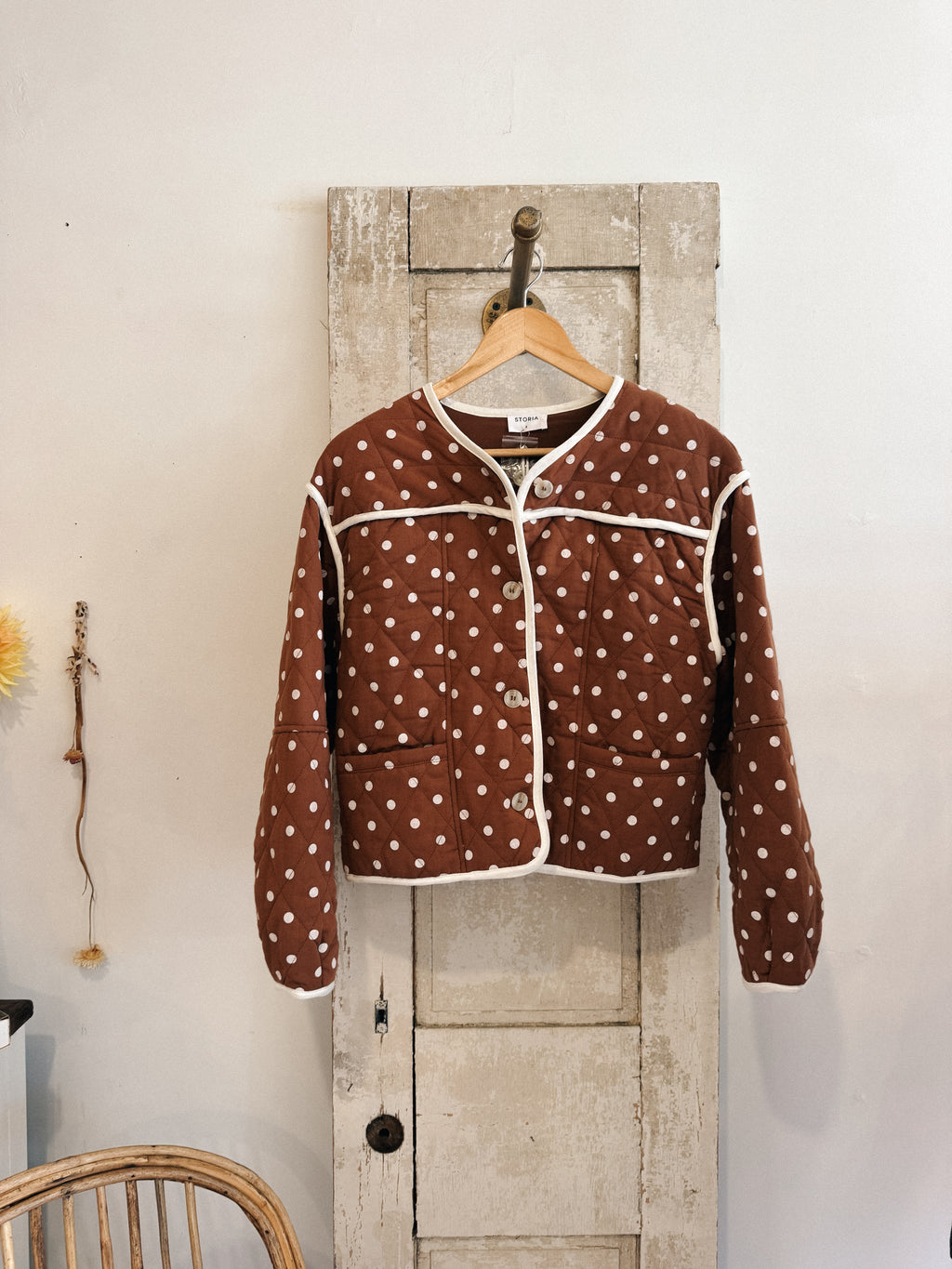 Polka Dot Quilted Jacket