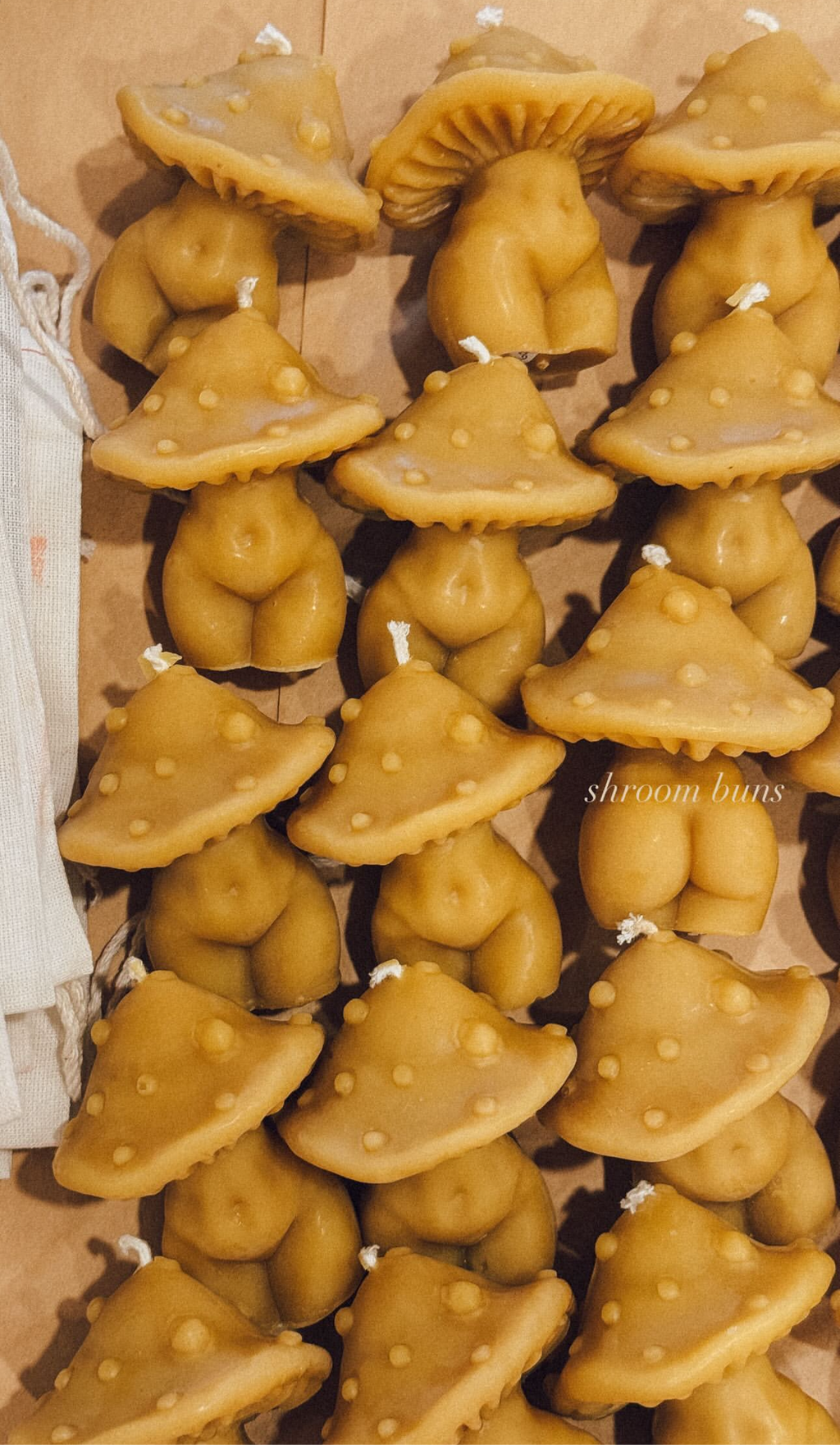 Mushroom Madre Beeswax Candle