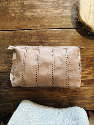 Linen Embroidered Pouch