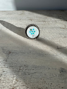 Vintage Zuni Flower Inlay