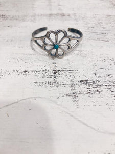 Flower Turquoise Bebe Cuff