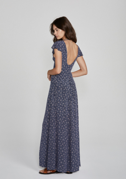 Mae Devine Midi Dress Blue