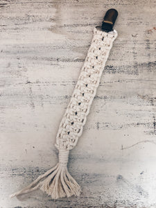 Macrame Pacifier Clip