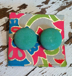 Vintage Button Earrings