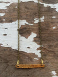 Cameilla Hammered Bar Necklace