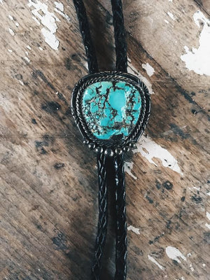 1950's Bennett Pat. Pend Turquoise Bolo