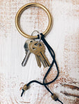 Brass Suede Ring // Black