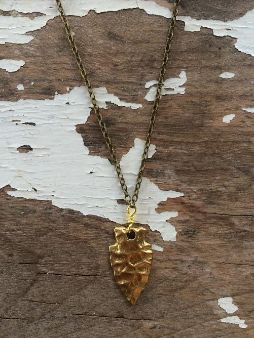 Catalina Hammered Arrowhead Necklace