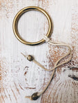 Brass Suede Ring // Tan