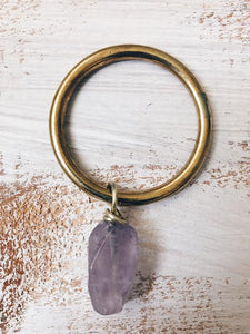 Brass Ring + Amethyst