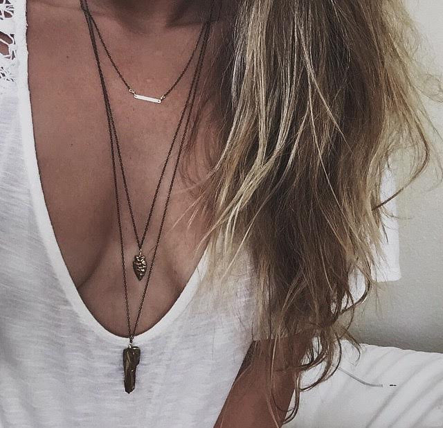 Catalina Hammered Arrowhead Necklace