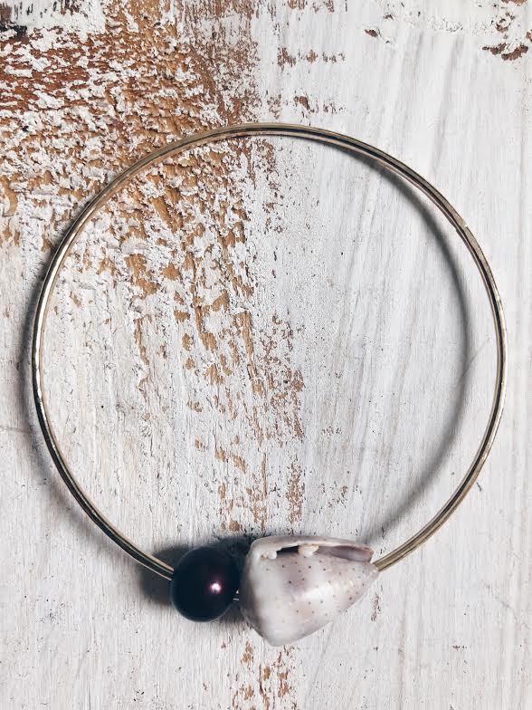 Veil Drupe + Freshwater Pearl Bangle